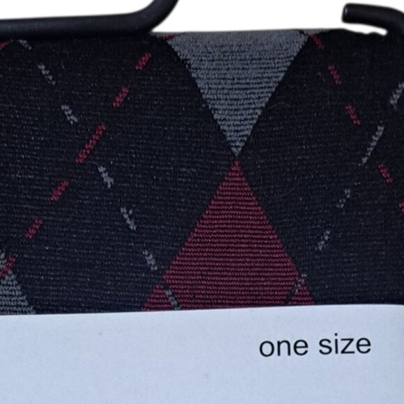 Harve Benard Women's 2 Pk Argyle Grey Black Wine Multi Color Tights OS - Picture 7 of 7